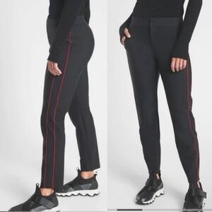 Athleta Stellar Novelty Trouser Pants size 4, Black and Red